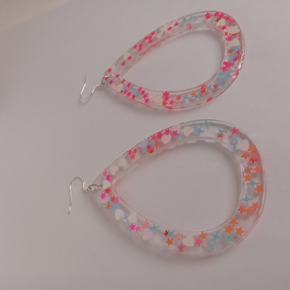 Colorful Teardrop Earrings - Picture 6 of 7